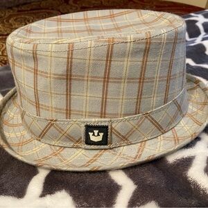 Stylish Beige and Brown Plaid Bucket Hat